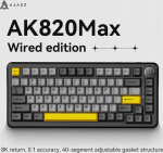 Ajazz Klawiatura gamingowa mechaniczna AK820 MAX Magnetic switches - Black-Gray-Yellow RGB