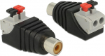 DELOCK Adapter Terminalblock 2Pin -> Cinch Socket push button