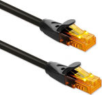Qoltec Kabel patchcord UTP | kat.6 | 2 x RJ-45 | High speed 1Gb/s | Gold-plated contacts | 20m | Czarny