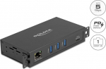 Delock Hub - RJ45, 1.5 kV isolation - 3 x USB 3.2 Gen 1 + 1 x USB-C 3.2 Gen 1 (power supply)