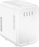 ELLE 8L mini fridge with LED make-up mirror, white