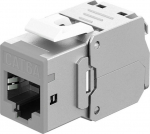 Wentronic Keystone Module RJ45 CAT 6A, STP, Slim, light grey