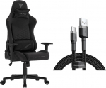 Armchair SENSE7 Spellcaster fabric Senshi Edition black + kabel usb