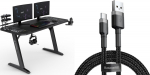 Desk SENSE7 Nomad Cybernetic Czarne 140 cmx60 cm + kabel usb