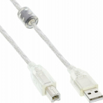 Kabel USB InLine USB-A - USB-B 0.5 m Transparent (34505)