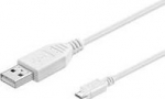 MicroConnect USB A to USB Micro B, Version, 2.0, White, 5m USB2.0 A -