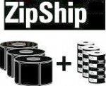 Zebra ZipShip 5319 Wax - Schwarz - 110 mm x 74
