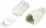 Logilink Steckverbinder CAT6 RJ45 100er Set, geschirmt,grau