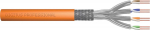 Digitus Installation ICT cable cat.7, S/FTP, Dca, wire, AWG 23/1, LSOH, 100m, orange