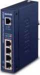 Planet IP30 Industrial 1-Port 60W 802.3bt PoE++ to 4-Port 802.3af/at Gigabit PoE Extender (-40 to 75 C)