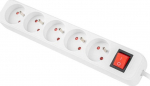 Lanberg extension strip 3m 5x PL z white switch - Extension strip Lanberg | 5 sockets PL | 3.0m | White | cable made of full copper | z switch