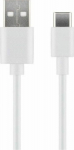 MicroConnect USB-C to USB2.0 A Cable, 1m, White, for synching and