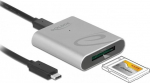 Delock USB Type-C Card Reader with aluminum enclosure for CFexpress memory cards - Card adapter (CFexpress 2.0 Type B)