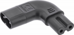 Adapter AV InLine InLine&reg; Power supply adapter IEC 60320 C8 / C7, left/right angled 2-pin
