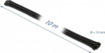 Delock Braided Sleeving stretchable - Expandable braided sheath - 10.0m - Schwarz (18902)