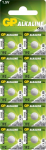 GP ALKALINE BUTTON CELL LR41, Blister with 10 batteries