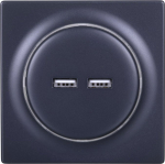 Fibaro FGWU-021-8 socket-outlet 2x USB Black