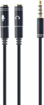 Gembird CCA-417M 3.5 mm Audio + Microphone Adapter / metal
