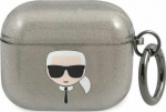 Karl Lagerfeld Protective case KLA3UKHGK Glitter Karl`s Head do AirPods 3 szare