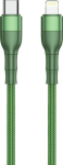 2GO USB Lade-/Datenkabel Type C - Lightning Nylon 1m gr&uuml;n