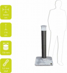 EBI POST DRAPAK 55x55x115cm LIGHT GREY 431/431108