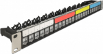 Delock Blank keystone patch panel - Cabinet assembly - Schwarz - 1U - 48.3 cm (19")
