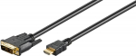 Wentronic Goobay | DVI-D/HDMI cable, gold-plated | 51580 | DVI-D male Single-Link (18+1 pin) | HDMI male (type A) | HDMI to DVI-D | 2 m