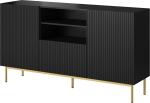Cama MEBLE PAFOS chest of drawers on golden steel frame 150x40x90 cm matte black
