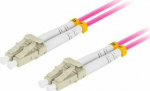 Lanberg PATCHCORD ŚWIATŁOWODOWY MM LC/UPC-LC/UPC DUPLEX 3.0MM OM4 50/125 LSZH 15M PURPLE LANBERG