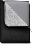 Woolnut Leather Folio - protective pocket 13/14" MacBook, black