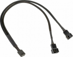 Kolink 1-2 PWM L&uuml;fter Splitterkabel - 35 cm, braided, schwarz