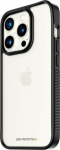Kaitse&uuml;mbris ClearCase D3O, Apple iPhone 15 Pro, l&auml;bipaistev musta &auml;&auml;rega, PanzerGlass