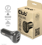 Club3D USB KFZ-Ladeger&auml;t 1xUSB C, 2xUSB A, 36W, 12/24V retail
