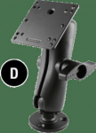 RAM Mounts Screw Terminal Set - RAM Mounts Screw Terminal Set - D-Ball (2.25"), Short Connection Arm, VESA Plate (75 x 75mm)