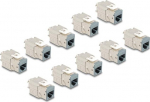 Delock Modular input - werkzeugfrei - CAT 6a - STP - RJ-45 - Grau (pack of 10)