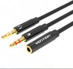 CABLE AUDIO 2X3.5MM TO 3.5MM/0.3M BBTBY VENTION