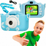 Extralink Kids Camera H27 Single Digital Camera Blue, 1080P 30fps, 2.0" Display