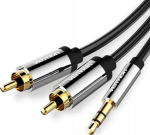 CABLE AUDIO 3.5MM TO 2XRCA/2M BCFBH VENTION