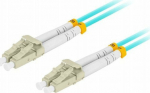 Lanberg Patchcord światłowodowy Lanberg MM LC/UPC-LC/UPC DUPLEX 3.0MM OM3 50/125 LSZH 0.5m aqua