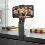 DELTACO - portable travel stand with holder for mobile phones, black