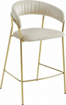 Leobert BADIA stool - beige velvet / golden legs x 1