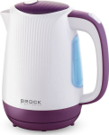 Brock WK 08 PR Electricl Kettle 1.7L 2000W, White/Purple