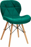 Activeshop 4Rico Scandinavian chair QS-186 velvet green