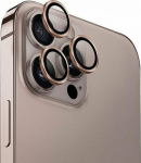 Uniq UNIQ Optix Aluminum Camera Lens Protector iPhone 16 Pro 6.3'' / 16 Pro Max 6.9'' taupe gold camera lens glass with applicator