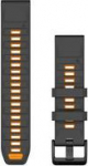 Garmin QuickFit 22 - silicone bracelet, graphite gray / Orange