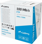 CABLE LAN FTP 100MB/S 100M DRUT CCA SZARY LANBERG