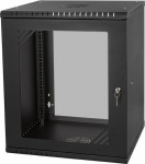 Stalflex Rack Cabinet 19" 12U 600mm Glass Door Black