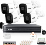 monitoring kit IP BCS Basic 4x Camera BCS-B-TIP12FR3(2.0) Disc recorder