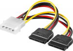 Wentronic Goobay SATA Power Adapter 4Pin - 2x15Pin Molex
