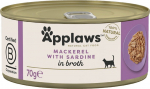 APPLAWS Mackerel with sardine in broth - wet cat food - 70g